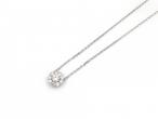 Modern 0.31ct centre diamond coronet cluster necklace in 18kt white gold