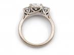 1.02ct Heart Shape Diamond Three Stone Engagement Ring