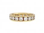 Vintage diamond channel set full eternity ring in 18kt yellow gold