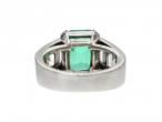 4.57ct Colombian Emerald & Diamond Solitaire in Platinum