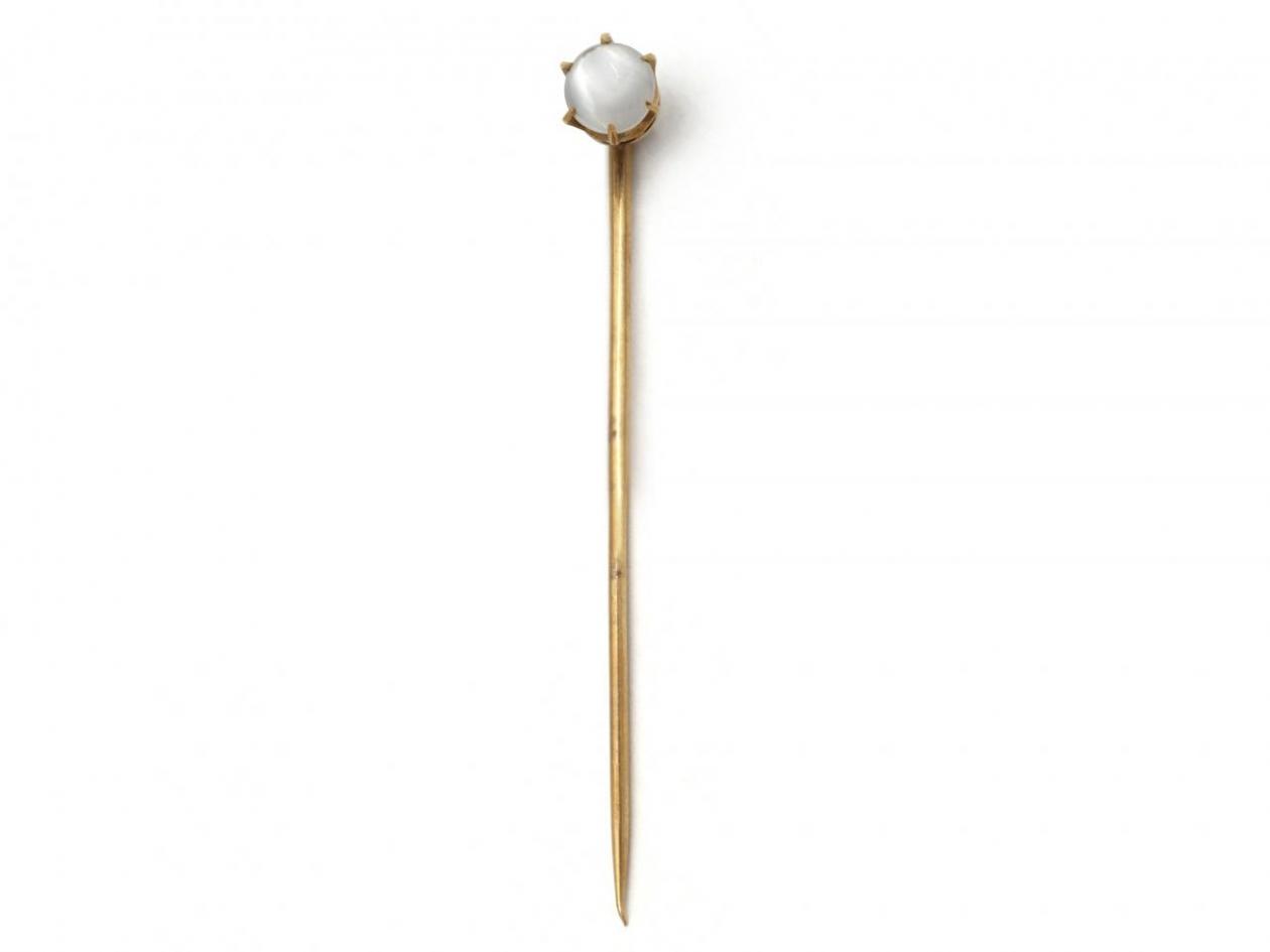 Antique Moonstone Stickpin in Yellow Gold