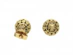 Dutch 14kt Yellow Gold Open Floral Ball Stud Earrings