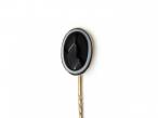 Antique Oval Banded Onyx Stickpin in Yellow Gold