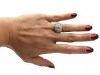 French Diamond Bombe Cluster Ring in 18kt Yellow Gold