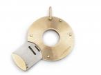 1970s Circular Concentric Cigar Cutter Pendant in 9kt Yellow Gold