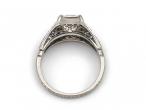 Art Deco 1.71ct Asscher cut diamond solitaire in platinum