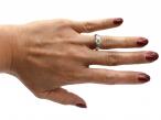 1950s Diamond Solitaire Engagement Ring with Baguette Shoulders