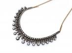 Antique Convertible Diamond Set Fringe Necklace Tiara in Silver & 18kt Yellow Gold
