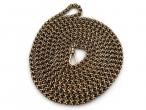 Antique fancy link muff chain in yellow gold