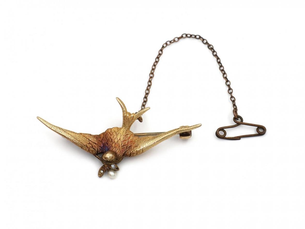 antique dove of peace brooch,