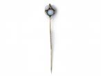 antique stick pin, opal stick pin, tie pin, scarf pin