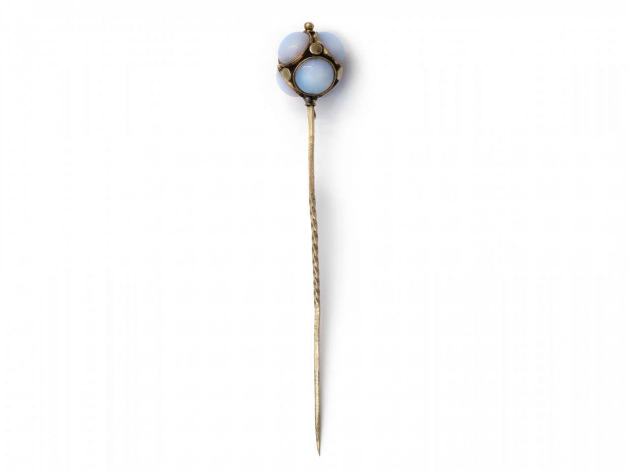 antique stick pin, opal stick pin, tie pin, scarf pin