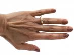 Antique 0.20ct Old Mine cut diamond solitaire ring in gold
