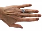 1950s Art Deco style diamond cluster ring in platinum