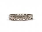1960s openwork foliate wedding ring in 18kt white gold