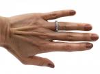 Vintage diamond set half eternity ring in 18kt white gold