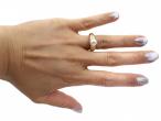 Vintage cultured pearl and diamond solitaire ring in gold