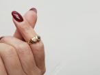 1899 double heart diamond and sapphire ring in 18kt yellow gold