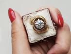 1960s ribbed twist 2.50ct diamond solitaire engagement ring