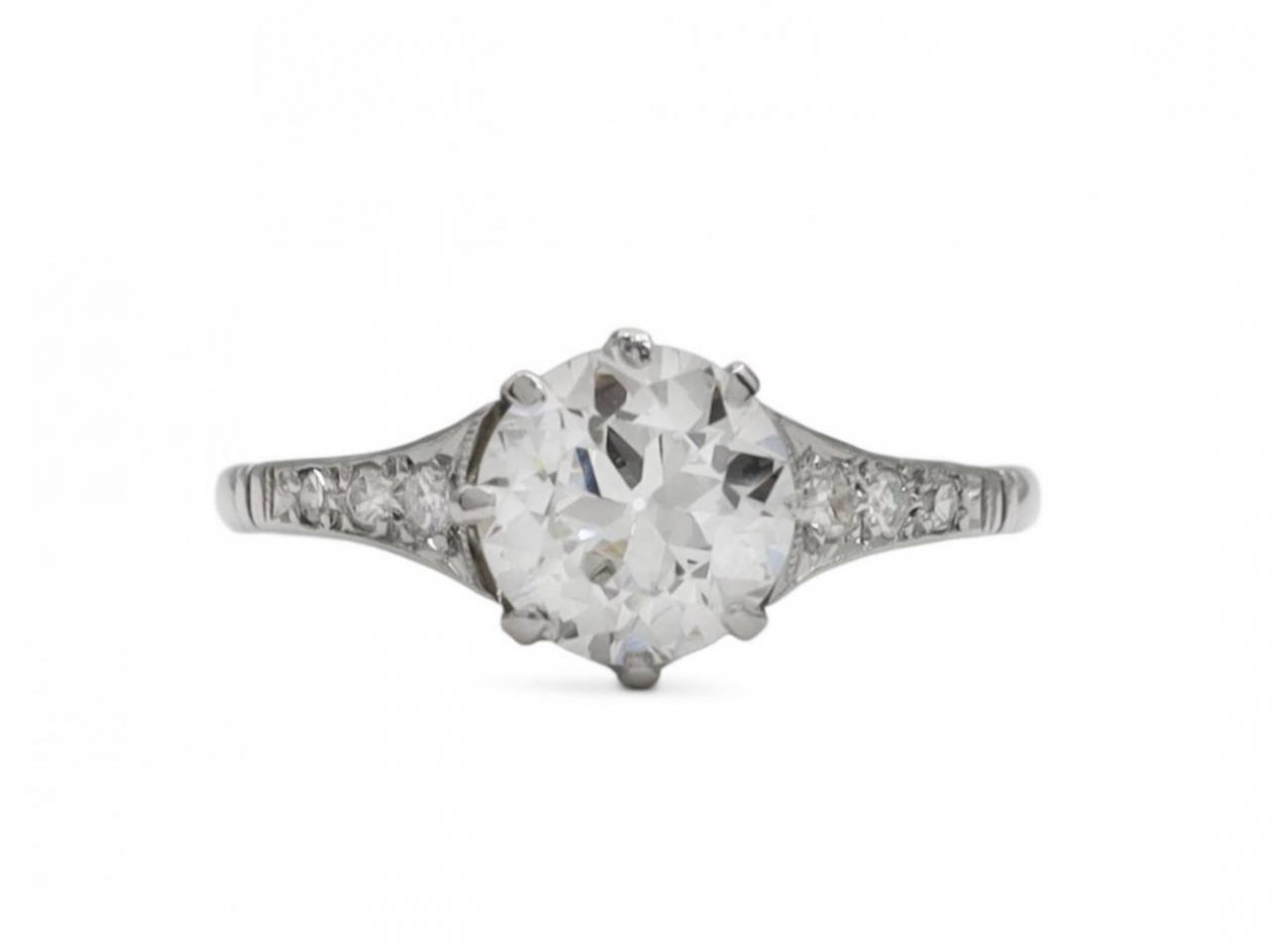 Edwardian 1.00ct diamond solitaire engagement ring