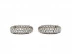 Vintage double sided diamond set hoop earrings in 18kt white gold