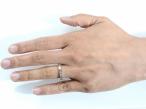 Platinum carre cut diamond full eternity ring