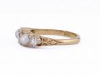 Victorian five-stone ring with diamonds and pearls in 18kt gold, hallmarked 1894 – Matthew Weldon