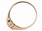 Victorian Style 'DEAREST' Floral Cluster Ring In 9kt Yellow Gold