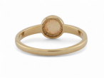 Contemporary bezel set opal solitaire ring in 18kt yellow gold – Matthew Weldon