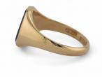 Vintage Oval Bloodstone Pinky Ring In 9kt Yellow Gold