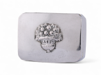 Antique silver vinaigrette with gilt interior and engraved floral bouquet lid – Courtville Antiques