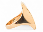 Vintage elongated diamond set shield ring in 18kt yellow gold – Courtville Antiques