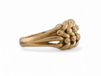 Edwardian 18kt yellow gold keeper ring by J Sherwood & Sons, Courtville Antiques