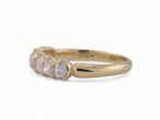 Old mine cut diamond seven stone ring in 18kt yellow gold – Courtville Antiques