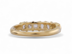Old mine cut diamond seven stone ring in 18kt yellow gold – Courtville Antiques
