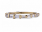 Modern baguette diamond eternity ring in 18kt yellow gold, Italian, 0.87 carats G/H VS–SI.