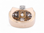 French Diamond Set Tank Ring