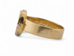 VictorianOval Mourning Locket Mourning Ring In 15kt Yellow Gold