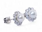 Pearl and Diamond Earrings
