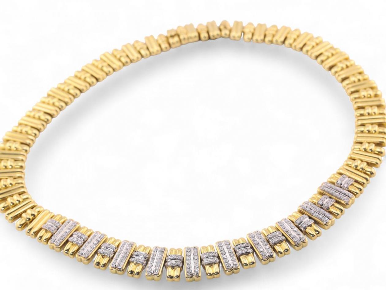 1980s Diamond Italian Necklace