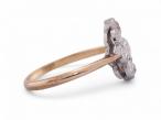 Edwardian Style Old Mine Diamond Daisy Cluster Ring In 18kt Gold And Platinum