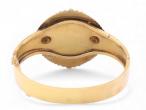 Victorian Emerald Set Irish Harp Bangle in 15kt Yellow Gold