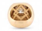 Asscher Cut Diamond Ring in 18k Yellow Gold