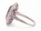 Amethyst and Diamond Cluster Ring