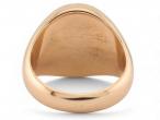Vintage French Fleur De Lis Oval Signet Ring In 18kt Yellow Gold
