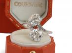 Edwardian Diamond Toi et Moi Ring in Platinum