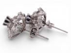 18ct White Gold Sapphire and Diamond Cluster Earrings