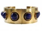 Gold and Lapis Lazuli Panel Bracelet