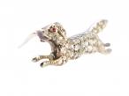 Victorian Diamond Running Dog Brooch