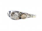 Georgian Silver and Gold Three Stone Diamond Ring